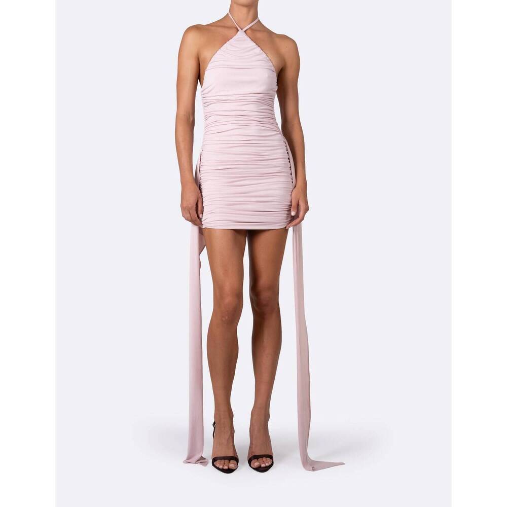 NEW NONCHALANT LABEL florenza ruched mini dress in light pink